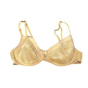 Soma Bra 34C Tan Lightest Lift Perfect Coverage Underwire Back Closure Beige